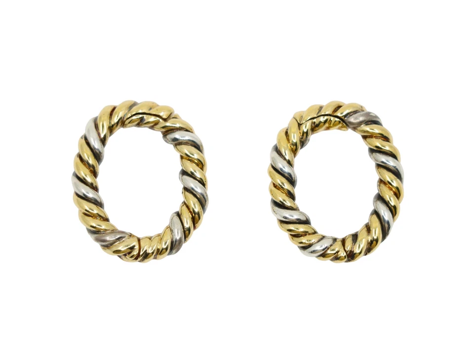 Gemelos David Webb de oro de 18 quilates y ley "Alrededor del brazalete" Foto 1 de 4