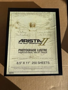 Arista II Photograde Lustre 8.5x11 Inkjet Photo Paper 250 Sheets Open Box NOS - Picture 1 of 2