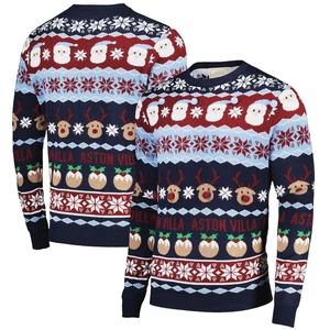 ASTON VILLA Weihnachtspullover Herren LARGE Official Festlich Sweater XM39 - Bild 1 von 9