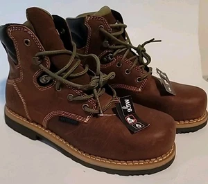 Hawx Brown Steel Toe Work Boot Brown Men's Size 9.5 W New With Tags - Picture 1 of 8