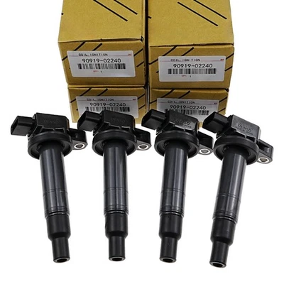 4Pcs OEM 90919-02240 Ignition Coils For 2001-2010 Toyota DENSO Yaris Prius Echo - Image 1 of 4
