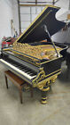 George Steck Eastlake Style Victorian Carved Baby Grand Piano 6'