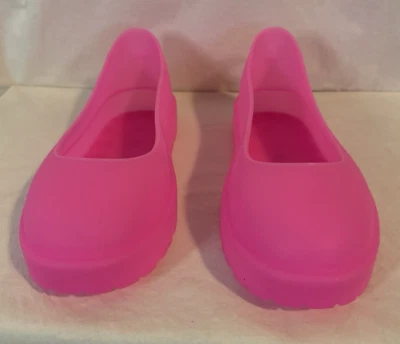 Protector para botas de lluvia de goma impermeable rosa Ugg Galosh talla grande para mujer 12-14 NUEVO Foto 1 de 4