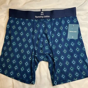 NWT Mens Tommy John Second Skin Boxer Brief Blue M - Picture 1 of 6