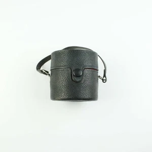 Vivitar - Black Leather Snap Lens Case - 2.5" x 3" Inner Diameter + Short Strap - Picture 1 of 4