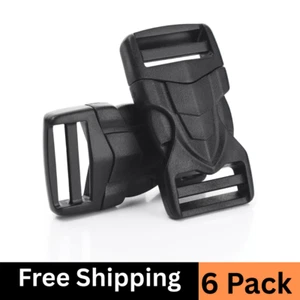 6 Pack 3/4" Buckles for Strap Quick Side Release Buckles Replacement, Backpack C - Picture 1 of 7