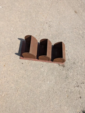 3 Small Vintage Farm Elevator Grain Scoops Metal Buckets Wall Planter Rustic Cover