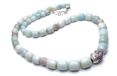 Signed SWS Sterling Silver  Gemstone Necklace Foto 1 de 4