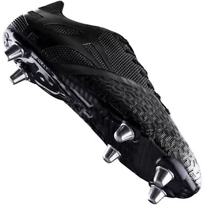 Gilbert Rugby Boots - Kaizen X3.1 6 Stud Boots Junior Black Sz:3 Jr - Ex Display - Picture 1 of 4