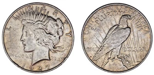 SILVER US PEACE DOLLAR - DÓLAR PAZ PLATA EE.UU. DENVER. 1927. XF- / EBC- - Imagen 1 de 1