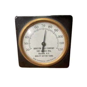 Charlotte NC Cotton Textile Yarn ADVERTISING THERMOMETER Johnston Mills 1916-197 - Picture 1 of 9
