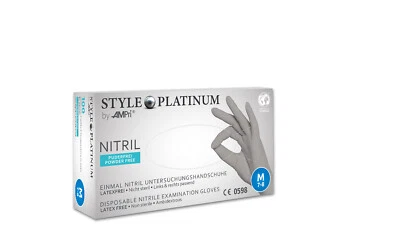 AMPRI Med Comfort Style Einweghandschuhe Einmalhandschuhe Nitril Grau XS,S,M,L,XL