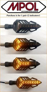Smoked Edge LED Sequential Indicators For Triumph Rocket III 2300 2004-2009 - Imagen 1 de 12