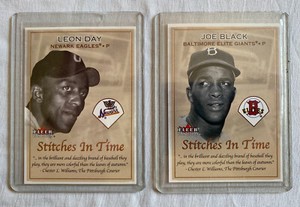 JOE BLACK & LEON DAY 2001 FLEER STICHES IN TIME NEAR MINT