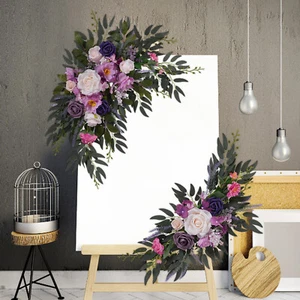 2pcs Artificial Wedding Arch Flowers Kit Artificial Flowers Wedding Decoration - Picture 1 of 18
