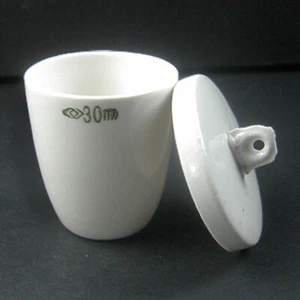 Crisol de porcelana con tapa (forma alta), 30 ml - Imagen 1 de 1