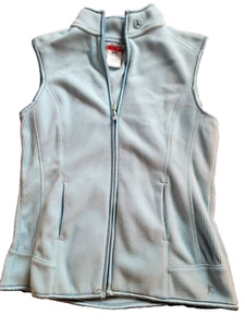 Danskin NOW Women's Blue Fleece Vest Sleeveless Zippered Jacket Size M (8/10) - Picture 1 of 10