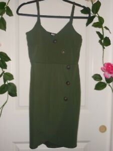 Women's Green Thin Strapped Dress