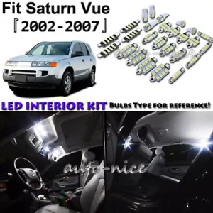 13x White LED Interior Lights Package Kit For 2002 - 2005 2006 2007 Saturn Vue - Picture 1 of 10