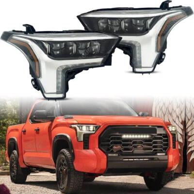 Par de faros para Toyota Tundra 22-25 con motor nivelador automático Foto 1 de 4