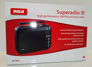 RCA SuperRadio III RP7887 High Performance AM/FM Portable Radio New in Box - Picture 1 of 5