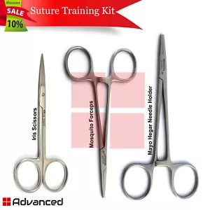 Kit allenamento sutura chirurgica termostato pinza zanzara Mayo Hegar porta aghi - Foto 1 di 4
