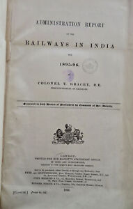Indian Railways Administrative Report 1897 large government book w/ graphs