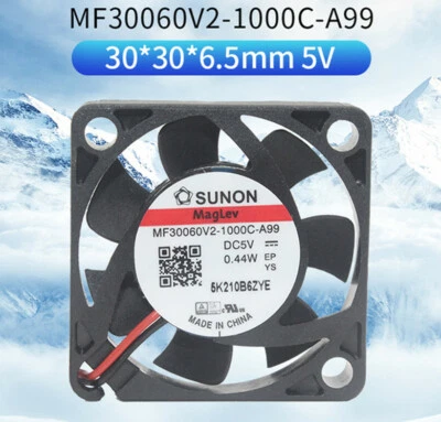 SUNON MF30060V2-1000C-A99 DC5V 0.44W 3006 Ultra-thin Silent Fan - Image 1 of 4