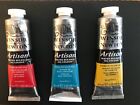 Winsor and Newton Artisan water mixable oil paints - 3 colours Blue / red / yell