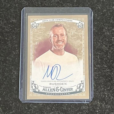 Max Rushden /50 On Card Auto Allen & Ginter Topps UCC 2023-24 Broadcaster - Image 1 of 3