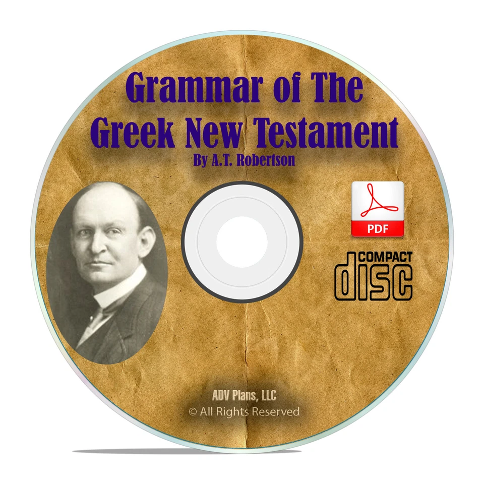 Grammar of the Greek New Testament, A T Robertson, Bible Study Language Book H19 Foto 1 de 1