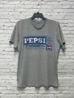 Vintage USA Made Nothing Else Is A Pepsi Herren grau T-Shirt Größe Large Logo