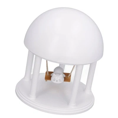 Cat Swing Night Light Ornament 5V Dimmable Cute Cartoon Projection Bedside - Image 1 of 4