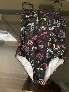 Kids Swimwear Size Small Unicorn Sketch Bathing Suit - Picture 1 of 3