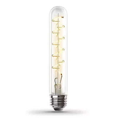 25-Watt Equivalent T10 Dimmable Spiral Filament Large Clear Glass E26 Vintage Ed - Image 1 of 4