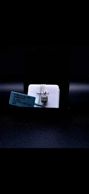 Square Shaped Pendant Necklace- 18 Inches 925- .42CTW VVS1 d Color moissanite - Image 1 of 2