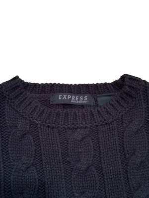 Suéter Vintage Años 90 Express Negro Tejido con Cable S Grunge Y2K Acogedor Silencioso Lujo Foto 1 de 4