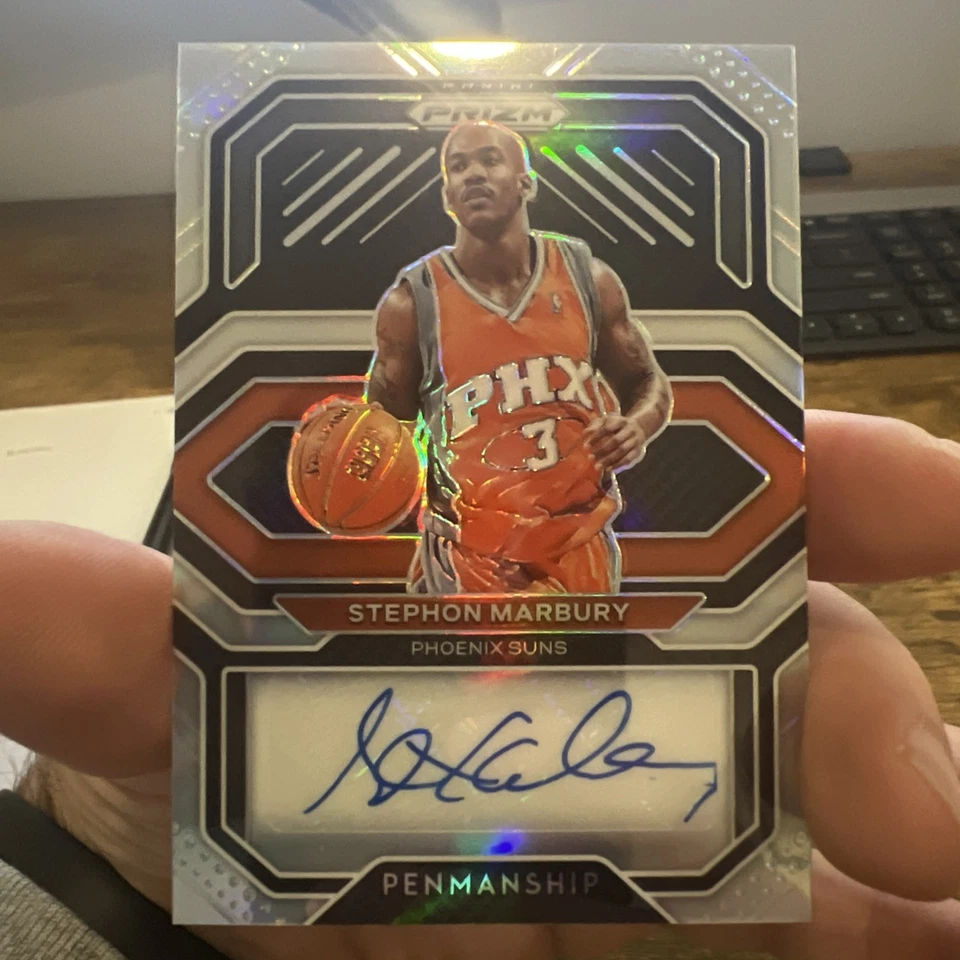 Panini Prizm Penmanship Stephon Marbury 2020-21 #PE-SMR automático Foto 1 de 3