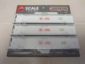 ScaleTrains HO 53' CIMC Reefer Containers Hub Group SXT11708, 3-pack NEW! - Picture 1 of 3