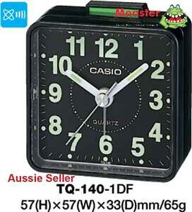 CASIO ALARM DESK CLOCK TQ-140-1D TQ140 12 MONTH WARANTY