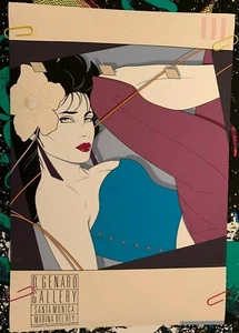 PÓSTER DE MUJER SEXY PATRICK NAGEL MIRAGE 1986 DE COLECCIÓN D GENARO GALERÍA 24""x 35"" #1 - Imagen 1 de 10