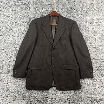 Blazer De Colección Hart Schaffner Marx Para Hombres 44L Gris Pata de Gallo Lana Abrigo Deportivo EE. UU. Foto 1 de 4