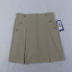 Nautica Skirt Girls 14 Regular Beige Khaki Scooter School Uniform Pleated Front - Picture 1 of 13