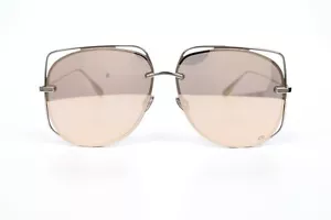 Womens Christian Dior STELLAIRE 6 010SQ Square SUNGLASSES silver Mirrored 271501 - Picture 1 of 4