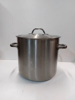 Pentola In Acciaio Alta Della Paderno Con Coperchio Da Ristorazione - Immagine 1 di 4