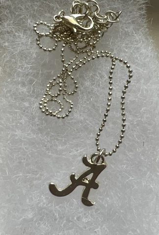 Alabama Crimson Tide Silver Chain Womens Necklace Jewelry Bama 8 1/2 - 12” chain Cover