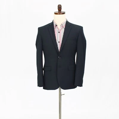 Express 36S Gray Sport Coat Blazer Jacket Solid 2B Wool - Image 1 of 4