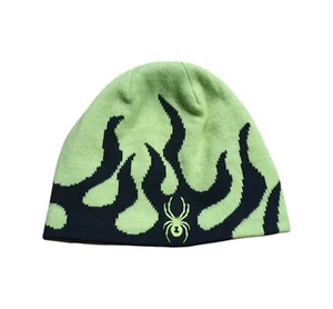 Spyder Black & Neon Ski Winter Beanie Hat - Picture 1 of 4