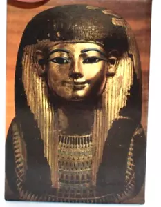 Egypt's Gilded Tuya Mask Magnet Souvenir 2x3 - Picture 1 of 4