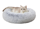 Faux Fur Dog & Cat Original Calming Bed for Small Pets Approx. 20" Gray